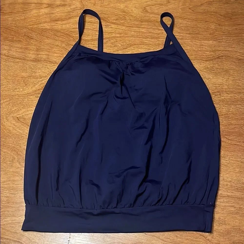 Lands' End Navy Swim Top